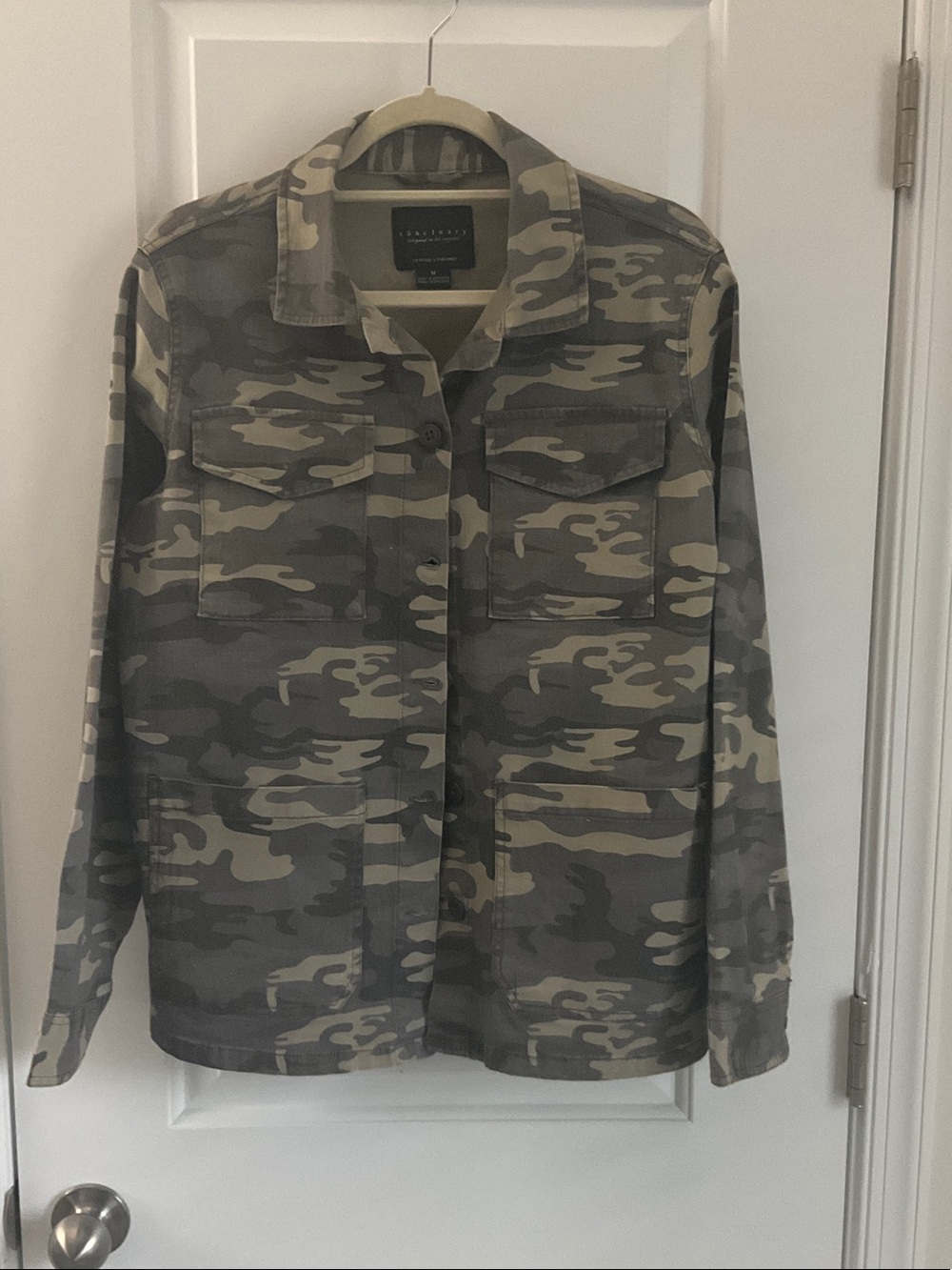 Sanctuary Green & Tan Camo Military Jacket